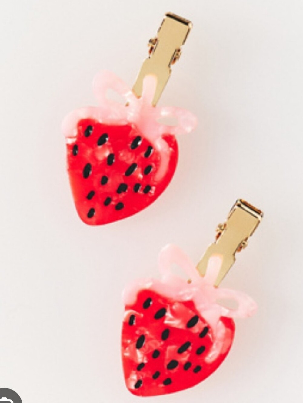 By Anthropologie Berry Cute Crease-Free Hair Clips, Set of 2 & Mini Brush - Picture 3 of 7